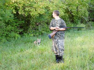 A break-action shotgun is the perfect firearm for small-game hunting. It doesn’t have the extended range of a rimfire rifle, so is generally safer in today’s smaller and more populated available hunting areas, and it is easy to load and unload when crossing fences or other obstacles.