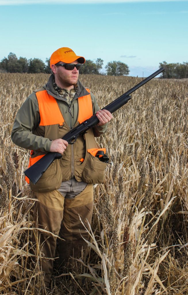 Brush pants will save the day—and your thighs—in the majority of pheasant hunting habitat. While harvested crop fields aren’t so bad to negotiate, pheasants love deep, thick and often thorny cover, especially when pressured.