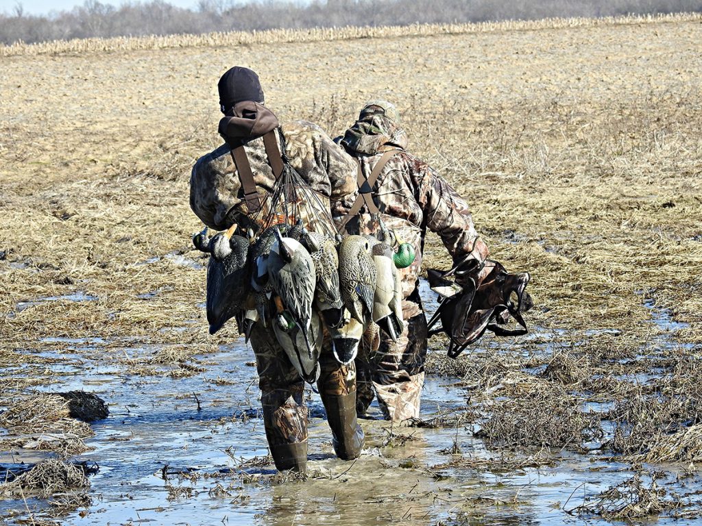Waterfowl hunting often takes place in wet, muddy conditions. Keep muzzles clear and free of mud that might plug them and cause a dangerous situation.