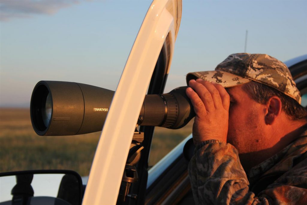 A quality spotting scope, often affixed to a truck window with a detachable mount, is essential for assessing pronghorns and trophy quality many miles away (and before you start what will be a very careful stalk on foot).