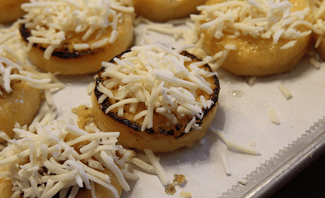 Polenta on Wax Paper