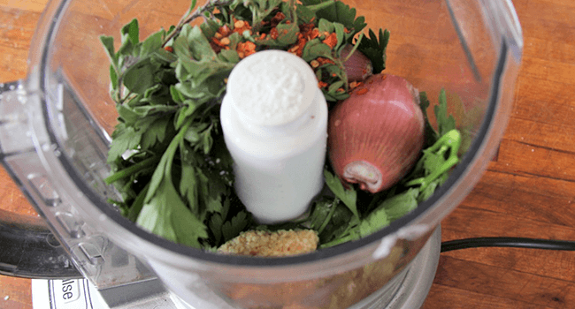 Ingredients in Food Processor