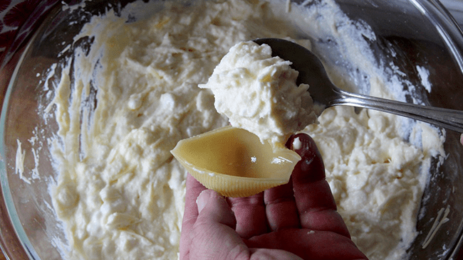 Stuffing Pasta Shells