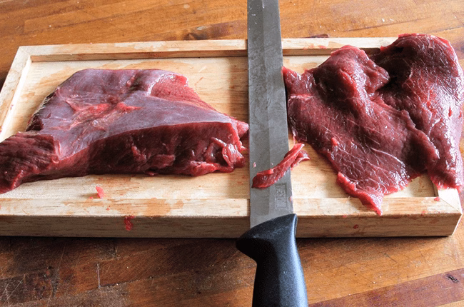 Slicing Venison