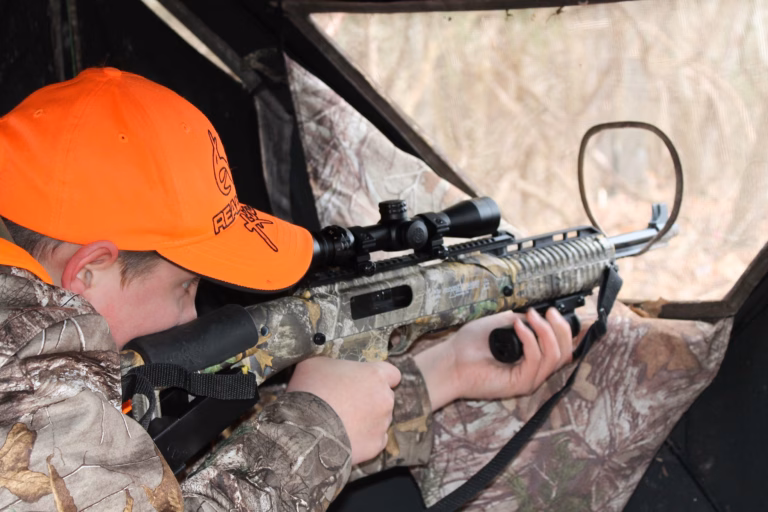 A ground blind is the perfect tool for getting young hunters afield in any weather.