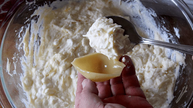 Stuffing Pasta Shells