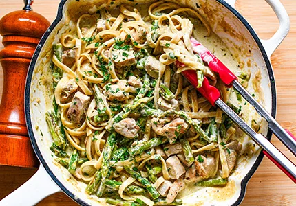 pheasant pesto pasta
